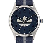 Adidas Men's Code Four AOSY23041 Blue Dial Fabric Strap Watch 42mm Quartz NEW