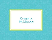 Alarm Clock Turquoise & Lime Thank You Cards