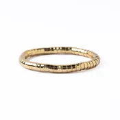 Lucille Round Bead Stretch Bracelet Brass