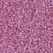 Orchid Lined Crystal Luster 11/0 Miyuki Delica Bead DB0072 7g