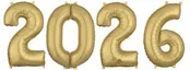 2026 Large Floating Yellow Gold Year Number Set (34 Inches)