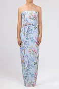 Elizabeth Garden Reverie Silk Faille Column Gown with Bow Belt