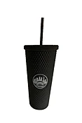 Black to go cup with straw