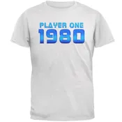 1980 Player One Birthday Mens T Shirt