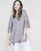3/4 Lace Bell Sleeve Tunic Top (S/M, L/XL) (Pack of 6)