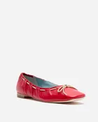 Ava Ballerina Flat - Nappa Leather Red