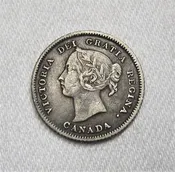 1882-H Canada 5 Cent VF Vintage Antique Coin AG334