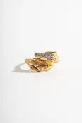14K Modern Diamond Horse Ring