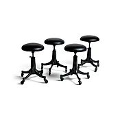 Adjustable Stool on Casters by Bausch & Lomb