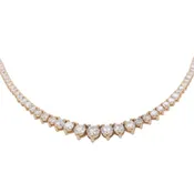 14k 4.75 Carat Diamond Riviera Tennis Necklace