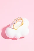 Althea Crystal Cluster Sterling Silver Ring