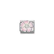 Link Composable Classic Fiore Rosa Sfumato e Zircone