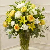 Beautiful Blessings Yellow Vase Arrangement