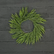 510062- 17in(6.5)Wreath-Soft Touch Evergreen Cedar Pine