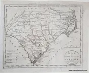 1796 - Map of North and South Carolina - Antique Map