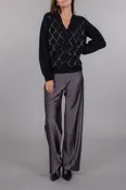ARGYLE SEQUINS CARDIGAN