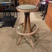 1910s Oak Drafting Stool