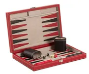 15″ Red/Black Backgammon Set