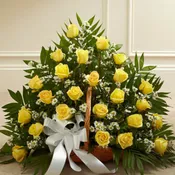 Sincerest Sympathies Fireside Basket - Yellow   91214