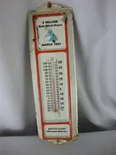 March 1987 Beattie Plant Woodside Mills 2 Million Safe Work Hours Metal Wall Thermometer