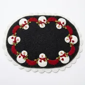 Handmade Snowman Wool Felt Table Mat