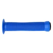 Black Ops Circle Bicycle Grips – Classic Ribbed BMX Handlebar Grips with Flange – 145mm – Includes End Plugs – Tool-Free Installation – Blue