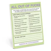 All Out of Fucks Nifty Note Pad