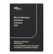 2027 Minute Manager Planner, Black
