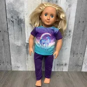 2pc 18" Unicorn Pajama
