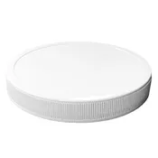 110-400 White Ribbed Plastic Cap (No Liner)