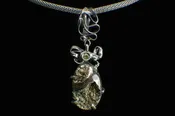 Alena Zena Pyritized Trilobite with Peridot Pendant, Item# AZ-383