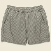 4.5" Seersucker Swim Trunks - Grey