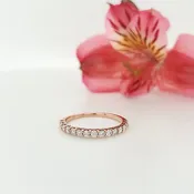 14k Rose Gold 0.38 Carat Wedding Band