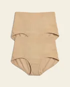 2-Pack Firm Compression Postpartum Panties with Adjustable Belly Wrap