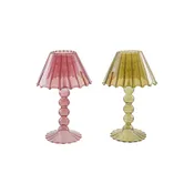 Glass Scalloped Table Light