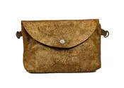 Glittery Gold Leather Emaline Clutch