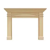 Majestic AFPOAUC-C Portico Flush Mantel for 42″ Fireplace in Chocolate