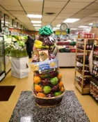 Sausage, Cheese, Crackers & Fruit Basket