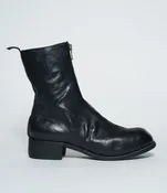 AW26 Guidi Men PL2 Front Zip Boots Horse Leather Higher Shaft Black