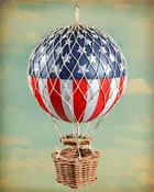 bl210 - Stars and Stripes Balloon Ornament