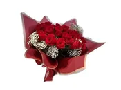 36 wrapped red roses