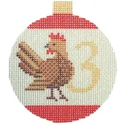 12 Days Baubles - 3 French Hens
