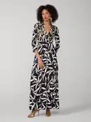 Abigail Maxi Embellished Wrap Dress