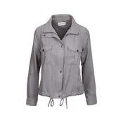 Be Cool Women's Cropped Utility Safari Zip Jacket