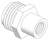 Adapter 1/4″ FPT x 3/4″ MGHT White Nylon