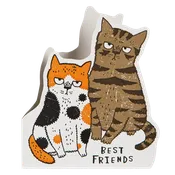 Grumpy Cats Cut Out Greeting Card