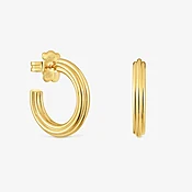 18K gold vermeil Hoop earrings and flower motif TOUS 1950