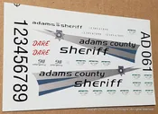 1/24th scale Adams County, Colorado Sheriff Decals