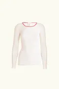 Carli Ribbed Silk-Cotton Long Sleeve Top