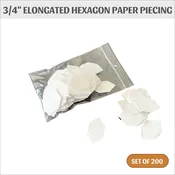 3/4" Elongated Hexagon Paper Piecing - set of 200